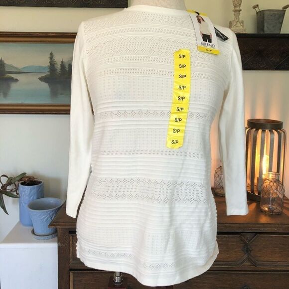 NWT Buffalo David Bitton Women’s 3/4 Sleeve Too - Picture 1 of 6